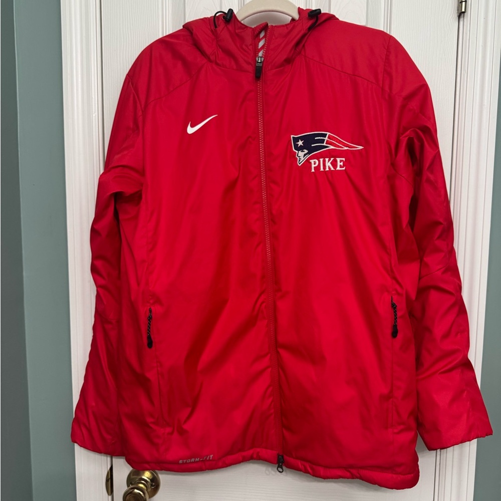 Nike Storm Fit Full Zip Hooded Jacket Patriots Size M Fully Lined Red